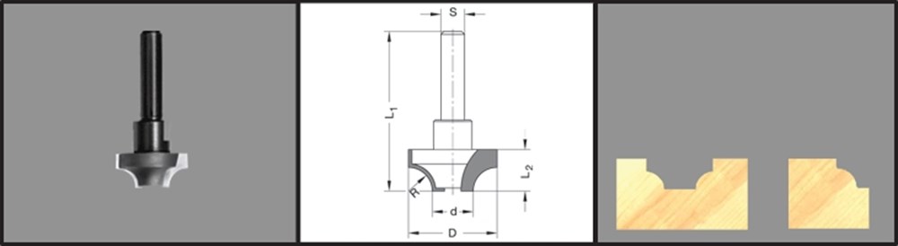 Afbeelding voor Frees-kwartrond hw r=9.5