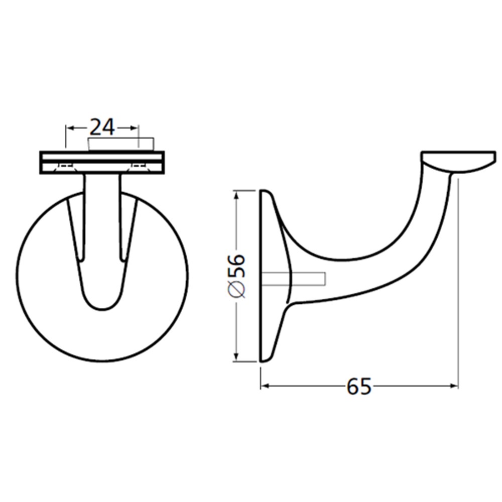 leuninghouder aluminium f1 hermeta-2 leuninghouder aluminium f1 hermeta-2