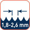 Tandsteek 1,8-2,6mm / TPI 10-14