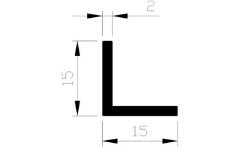 776242040 Hoekprofiel, aluminium 776242040 Hoekprofiel, aluminium