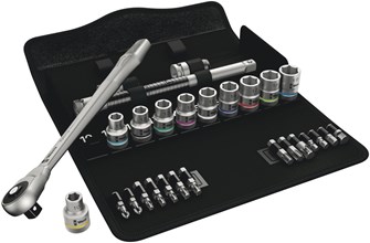 Ratelset doorsteekvierkant, 1/2"-aandrijving, metrisch Ratelset doorsteekvierkant, 1/2"-aandrijving, metrisch