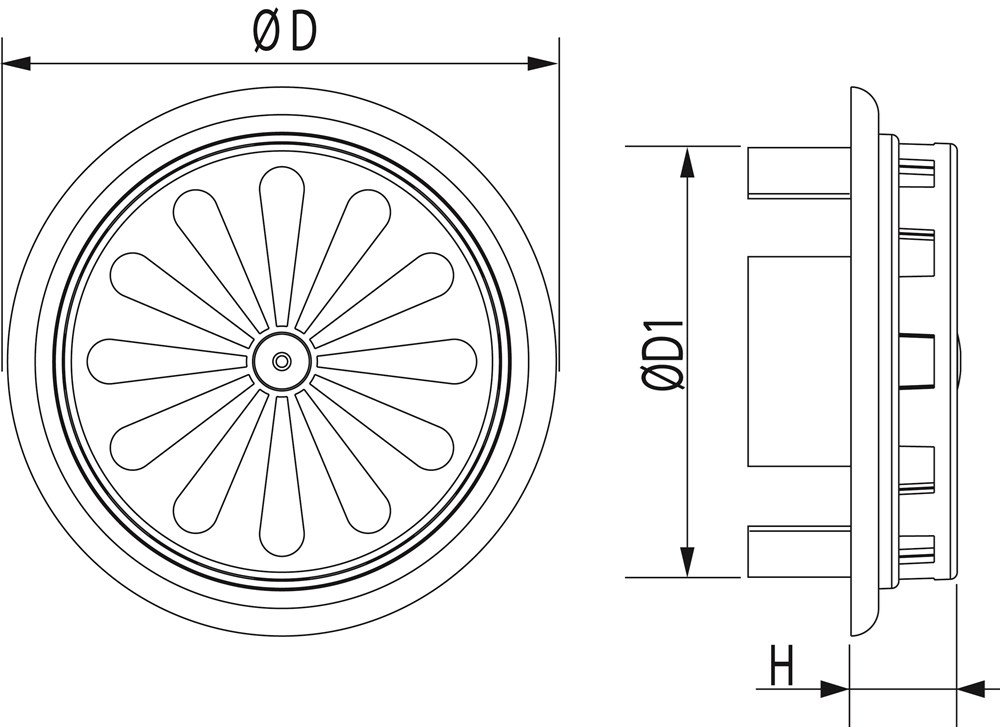 ventilatierooster kunststof weha-4 ventilatierooster kunststof weha-4