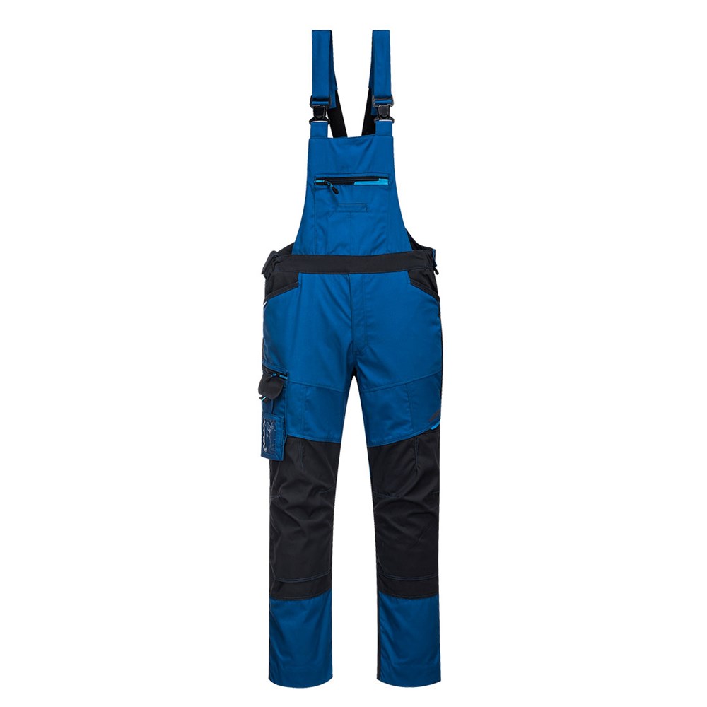 Details zu Portwest T704 - WX3 Bib and Brace - Metal Grey Persian Blue Versandhandel günstig