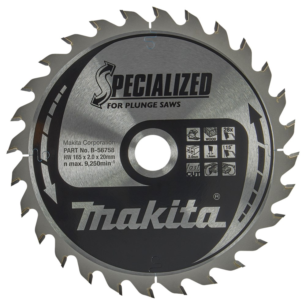 MAKITA INVALCIRKELZAAGBLAD HOUT B-56758