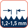 Tandsteek 1,2-1,5mm / TPI 17-21 Tandsteek 1,2-1,5mm / TPI 17-21