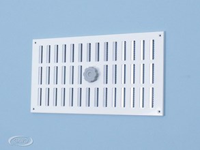 Schuifrooster, aluminium met vliegengaas Schuifrooster, aluminium met vliegengaas