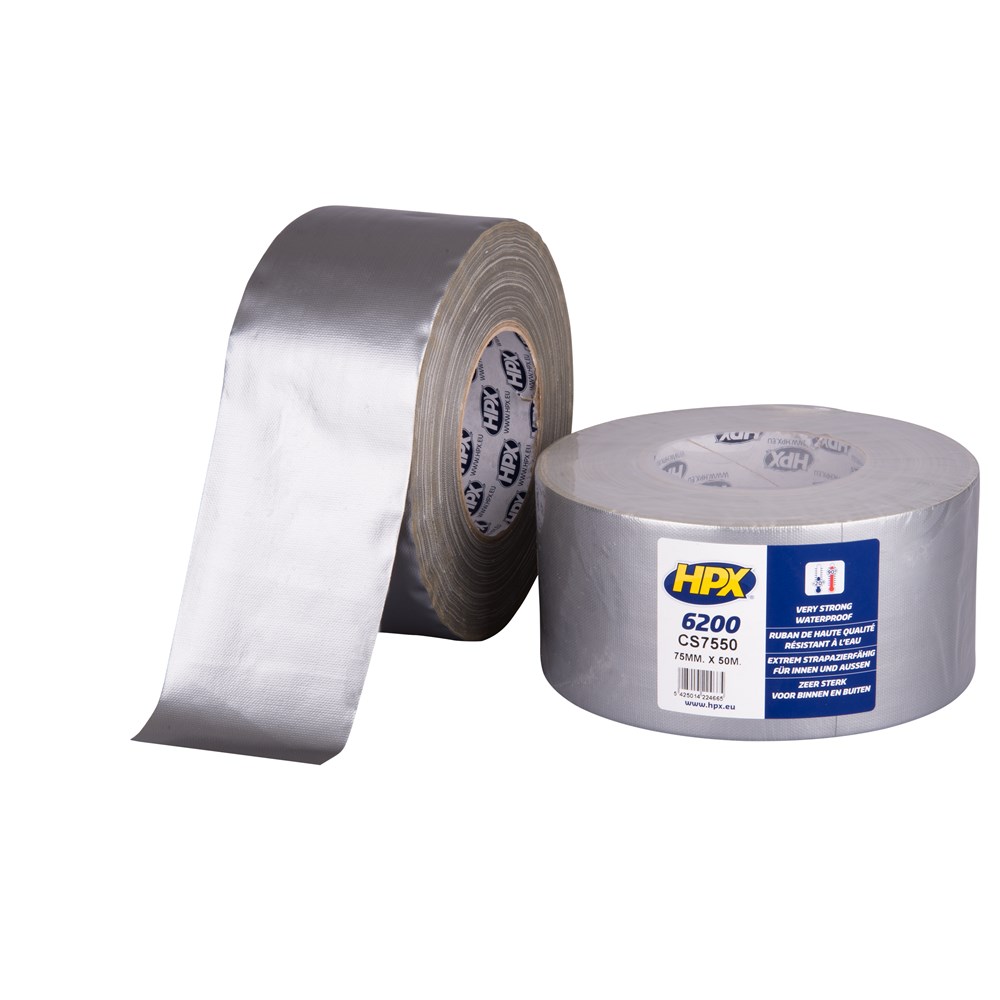 Pantsertape - zilver 75mm x 50m