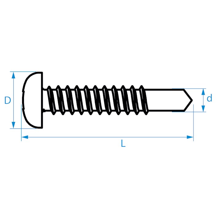 Zelfborende schroeven panhead binnenvierkant DIN7504M tekening | Selfdrilling screws panhead inner square DIN7504M drawing | Selbstbohrende Schrauben Zylinderkopf Innenviereck DIN7504M Zeichnung | Vis autoforantes carré intérieur tête cylindrique DIN7504M plan