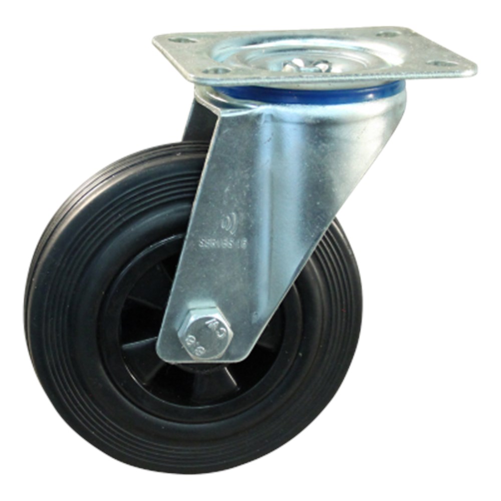 zwenkwiel zwart volrubber-2 zwenkwiel zwart volrubber-2