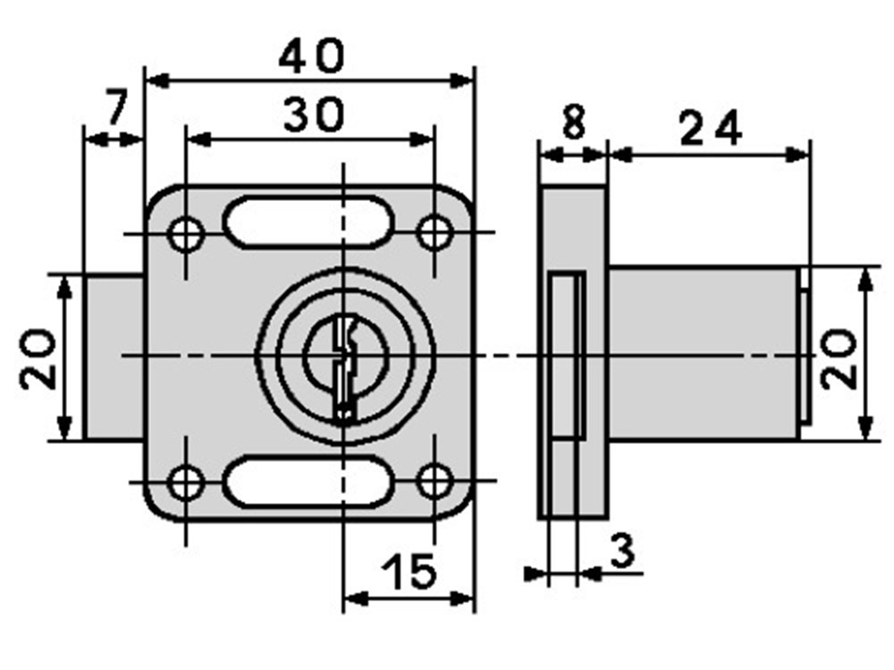 Afbeelding voor Meubelslot opleg cilinder