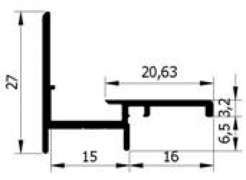 Beglazingsprofiel, aluminium