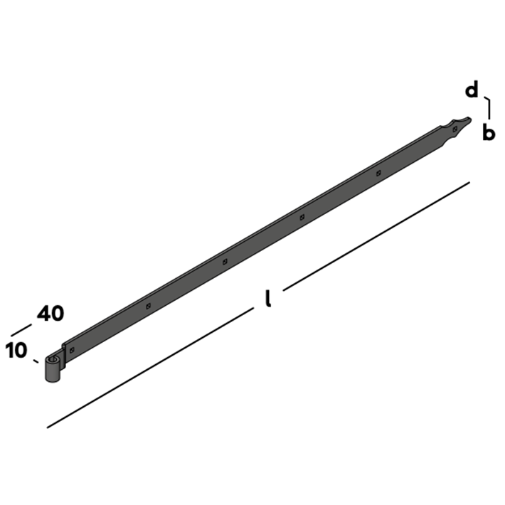 Afbeelding tekening GB heng voor vlakwerk rustica epz-3