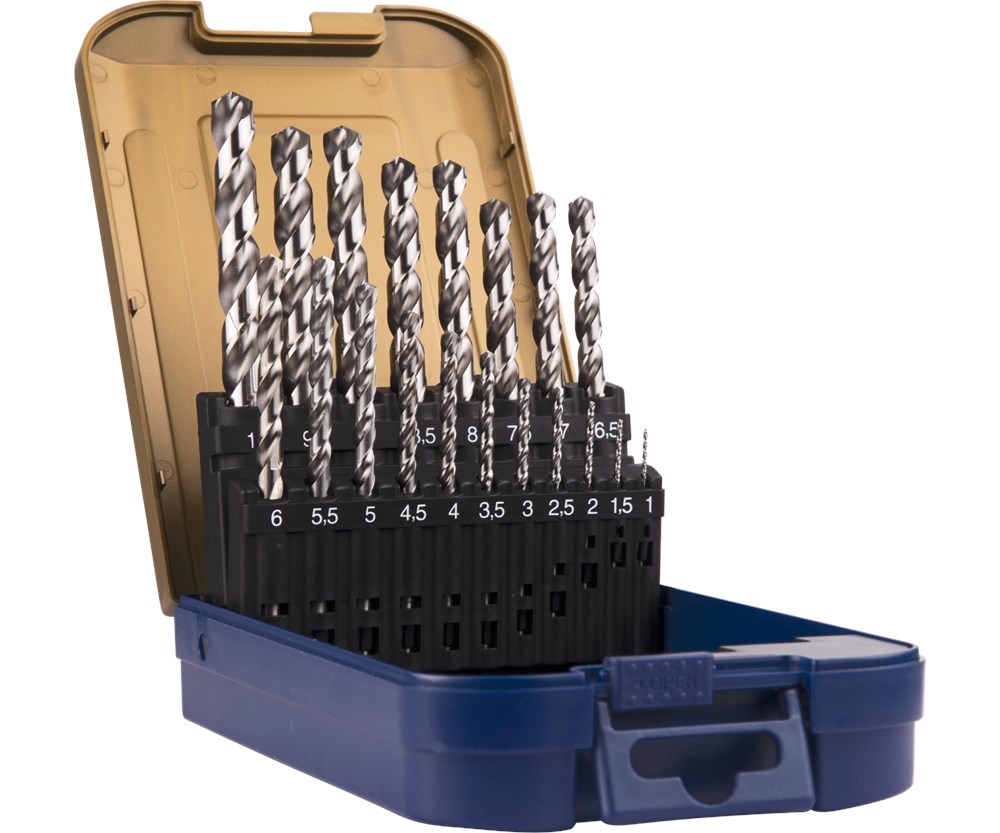 SPIRAALBORENSET '102', DIN 338, TYPE HD-S, 19-DLG ø1-10 ABS SPIRAALBORENSET '102', DIN 338, TYPE HD-S, 19-DLG ø1-10 ABS