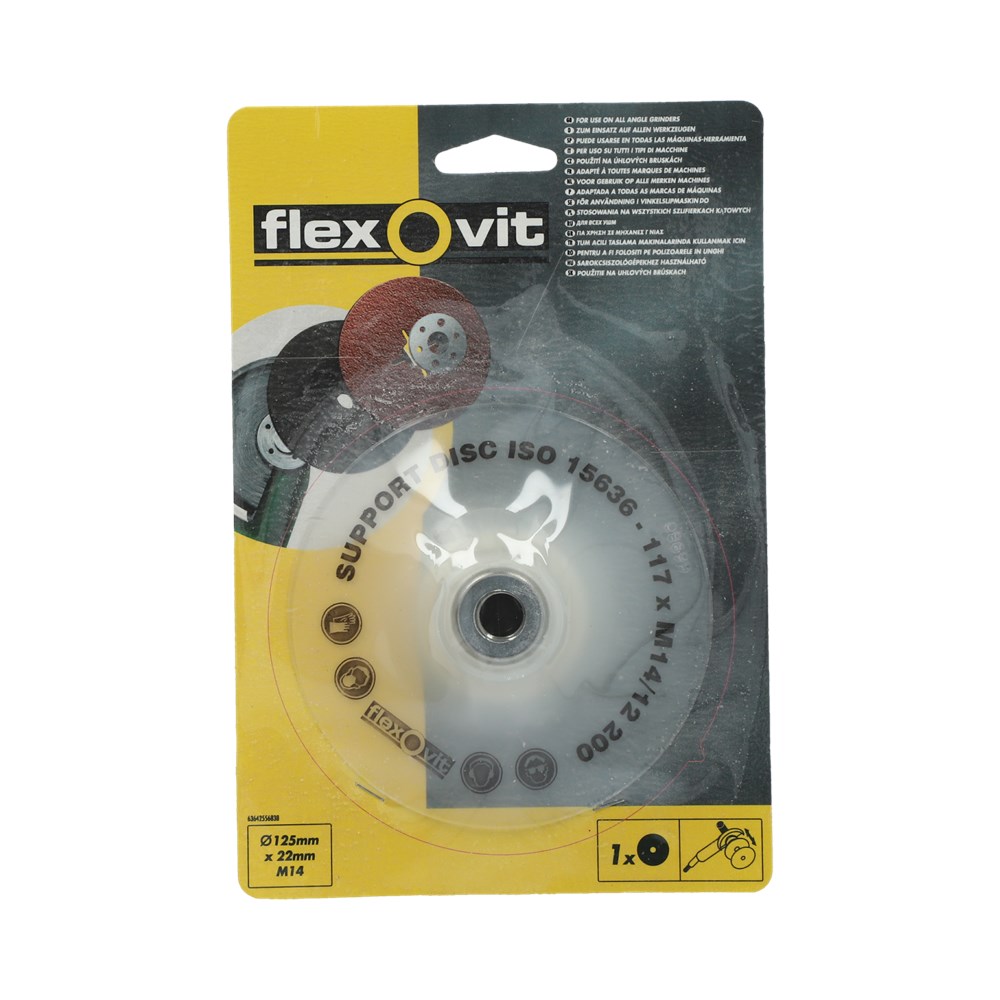 STEUNSCHIJF NYLON MERCH PREPACK 125MM M14 STEUNSCHIJF NYLON MERCH PREPACK 125MM M14