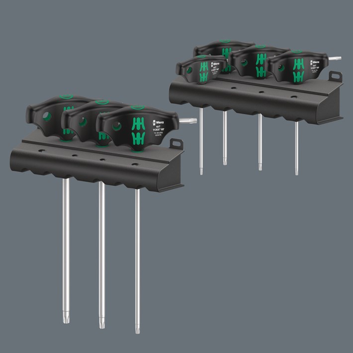 <b>Met handige kunststof racks</b><br/>Wordt geleverd met handige racks waarin de schroevendraaiers overzichtelijk kunnen worden opgeborgen.