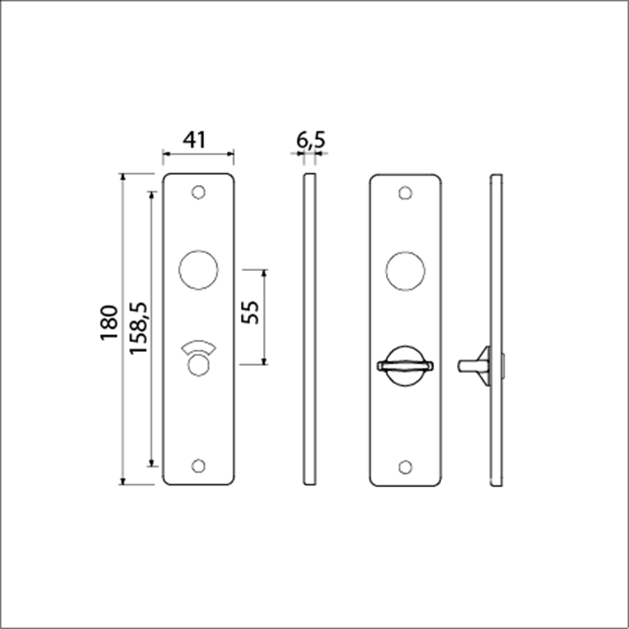 T-180-41 rh wc 8-55 knop klein