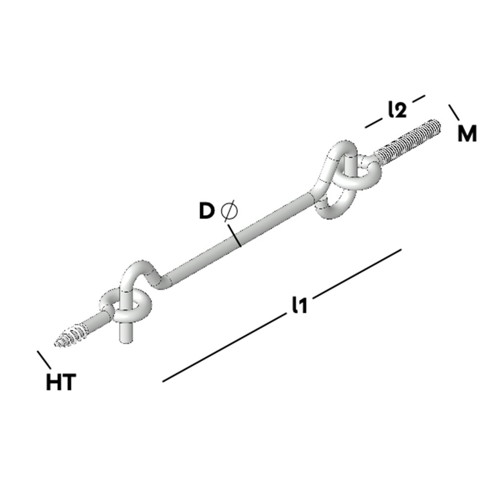 windhaak metrisch draad rvs a2-2 windhaak metrisch draad rvs a2-2
