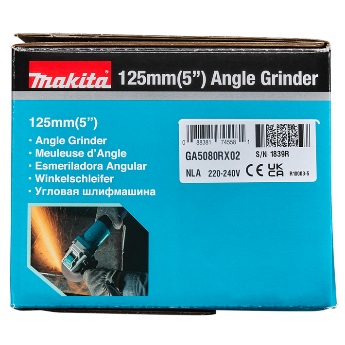 Afbeelding Makita 230 v haakse slijper 125 mm x-lock GA5080RX02