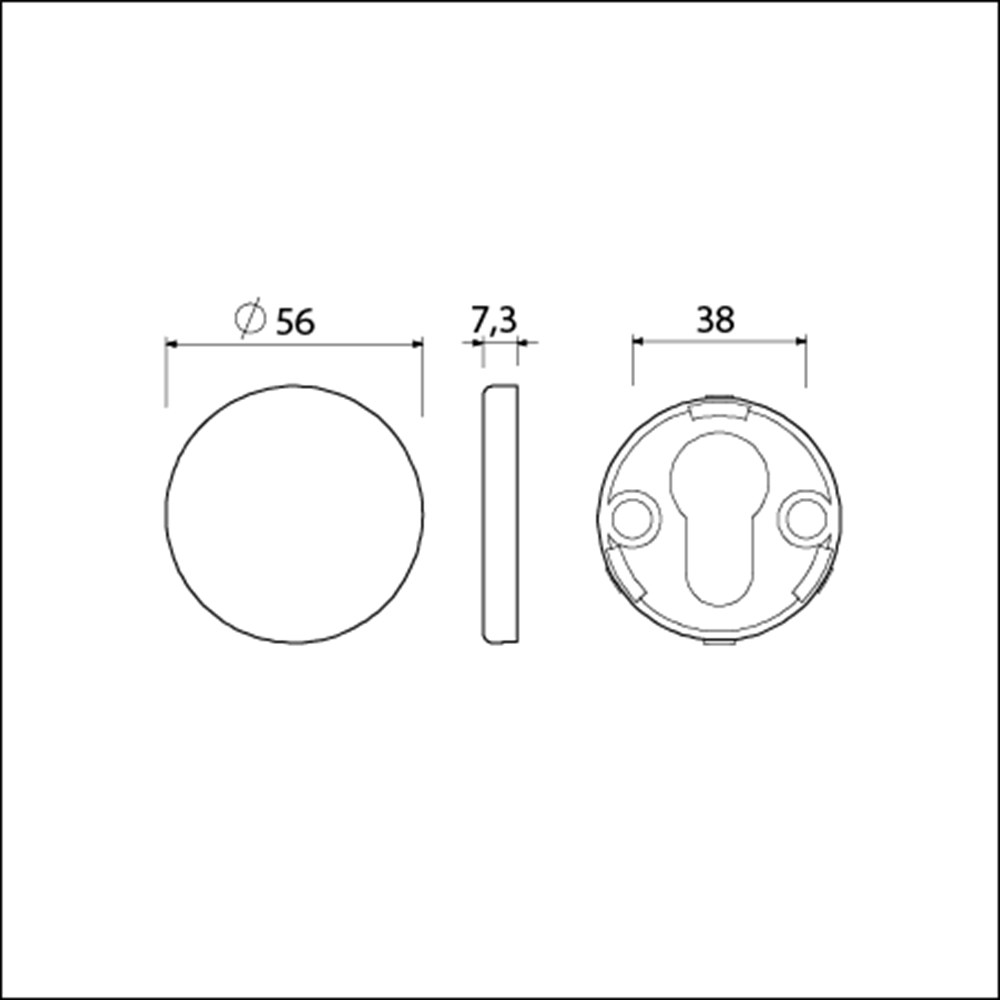 KLIK ROZET ROND BLIND ZWART KLIK ROZET ROND BLIND ZWART