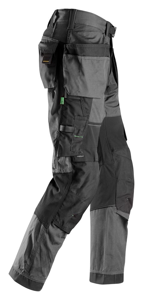 Afbeelding voor FlexiWork, Work Trousers+ Holster Pockets , Staal Grijs - Zwart (5804), 048 6902