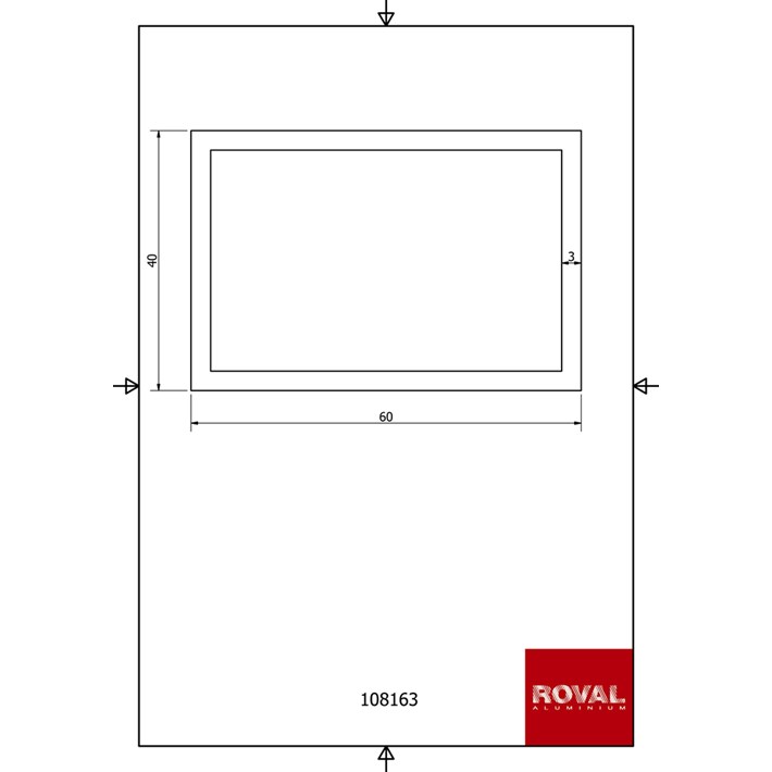 Afbeelding Roval Aluminium kokerprofiel