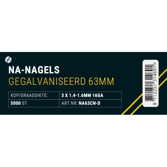 Afbeelding Union nagel NA63 Gegalvaniseerd