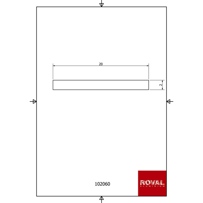 Afbeelding Roval Aluminium platstaf