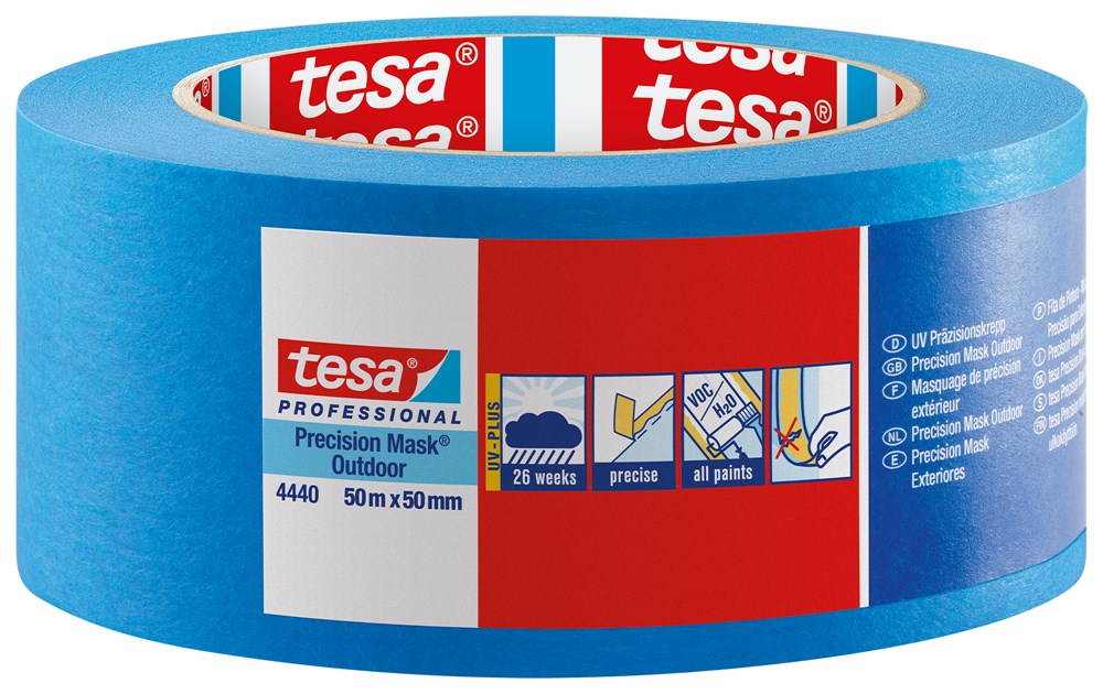 krab voorkant huwelijk Tesa afplaktape blauw 4440UV 50mmx50mtr tot 26 weken Uv- en vochtbestendig  | Polvo bv