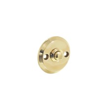 Deurbel rond schroefmodel messing gelakt