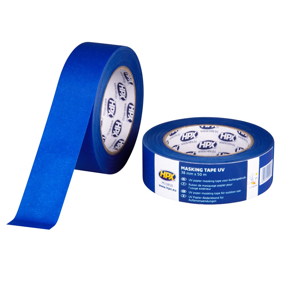 Masking tape UV - blauw 38mm x 50m