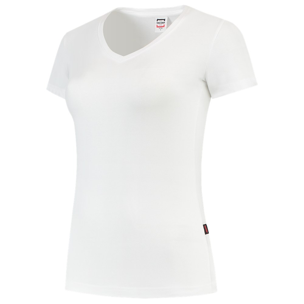 Afbeelding voor Tricorp dames t-shirt v-hals fitted wit  M