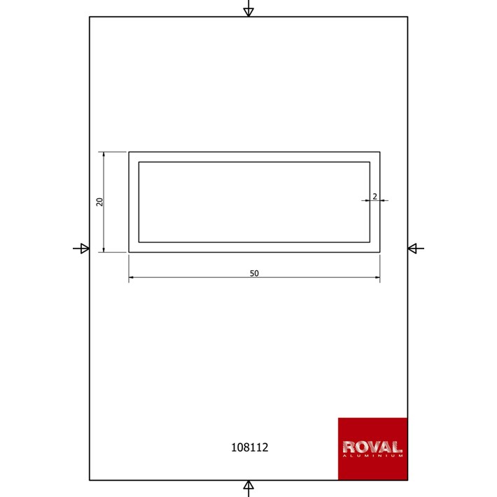 Afbeelding Roval Aluminium kokerprofiel