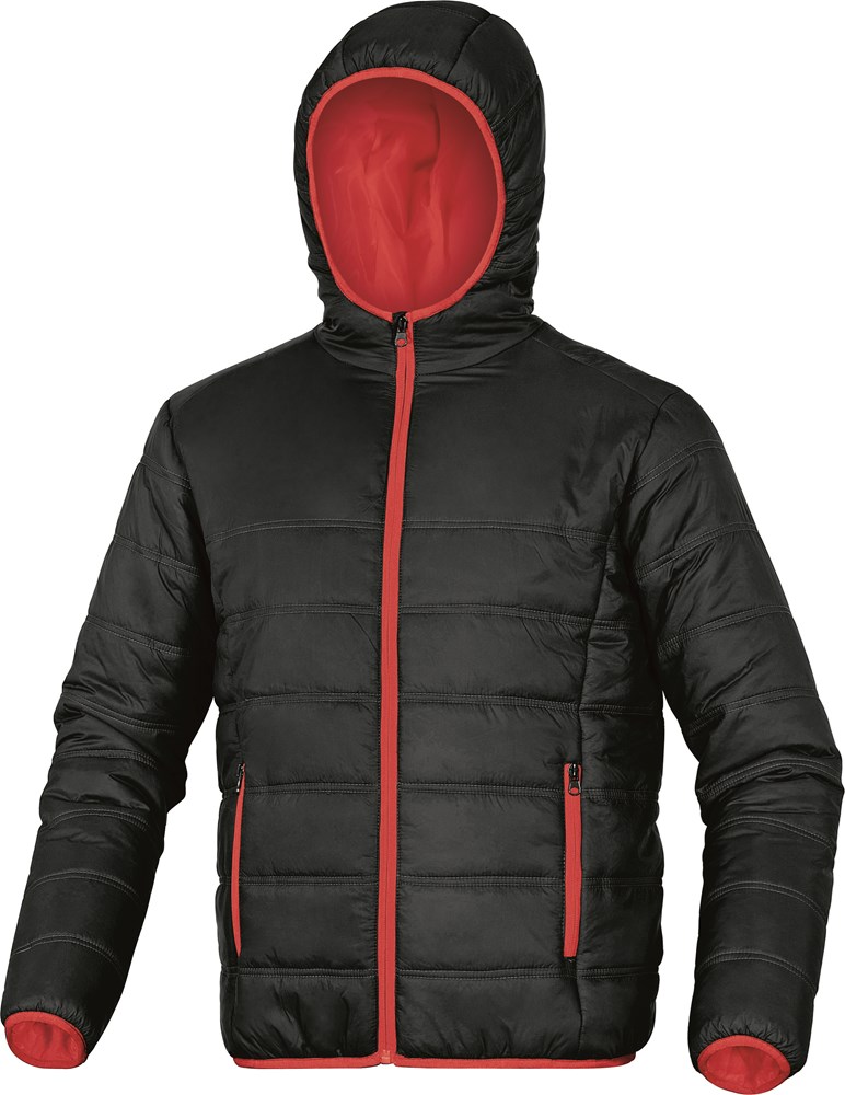 zwart-rood, gematellasseerde polyamide met voering uit polyestertaf, L DOON NR.jpg