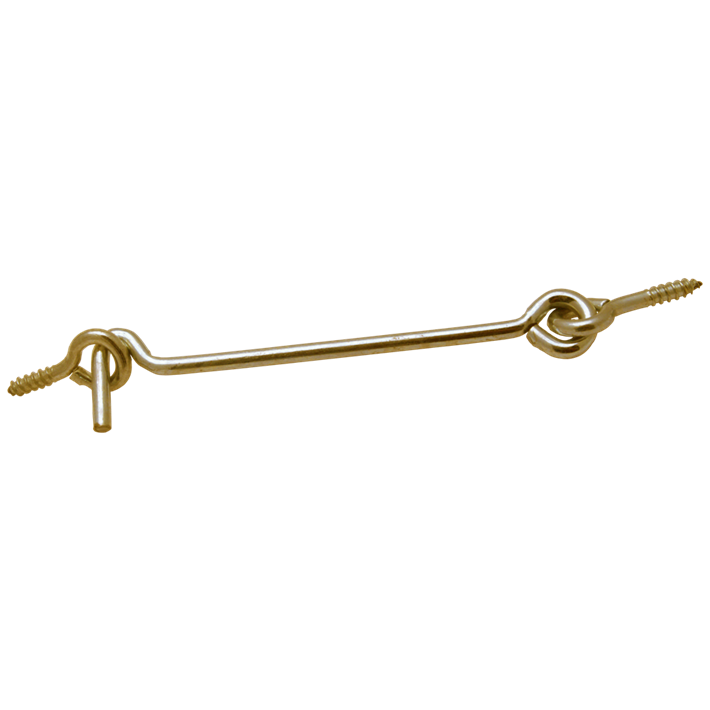 Windhaken met 2 schroefogen messing | Gate hooks with 2 screw eyes solid brass | Sturmhaken mit 2 Ösen Messing | Crochets de contrevent avec 2 pitons laiton