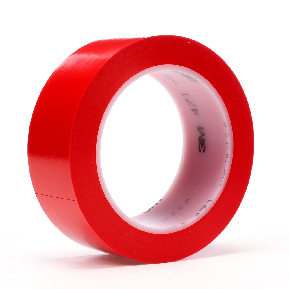 3M Vinyl Tape 471 Red, 1/2 in x 36 yd