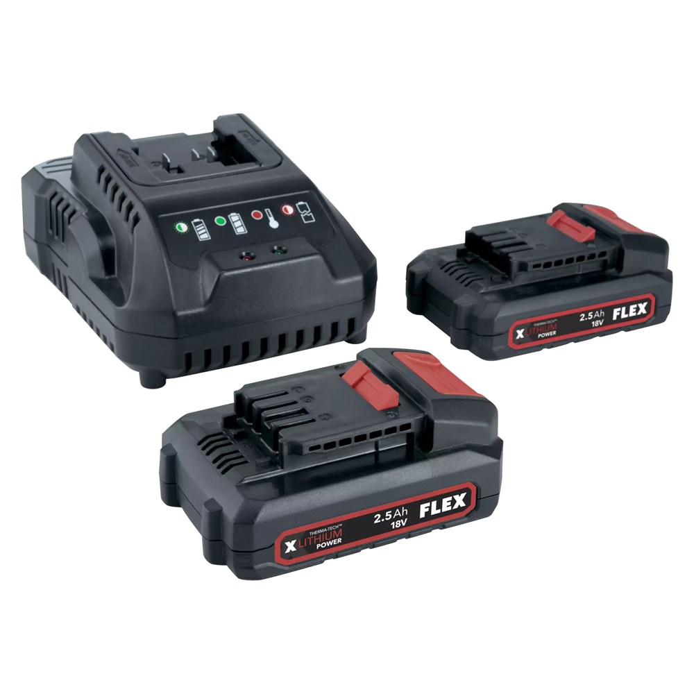 FLEX ACCUSET 2X ACCU 2.5 AH+ LADER 18.0V P-SET 22 Q (1)