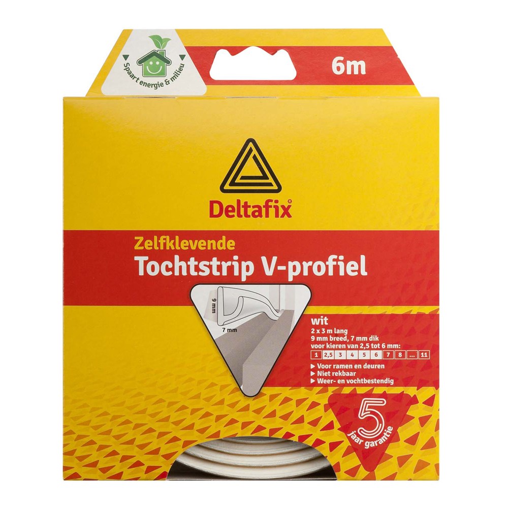 Afbeelding voor Tochtstrip V-Profiel Epdm