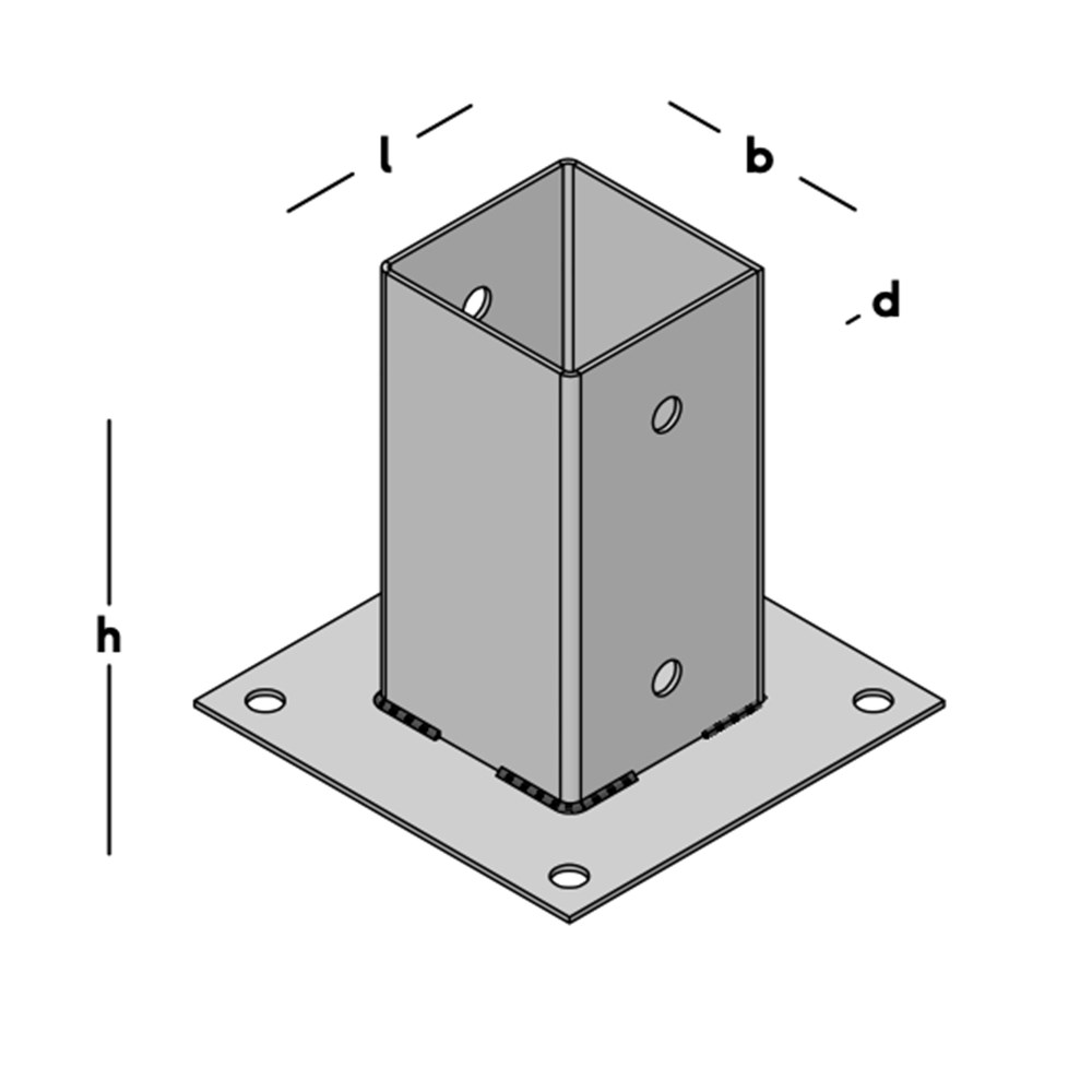 paalhouder op plaat thvz-3 paalhouder op plaat thvz-3