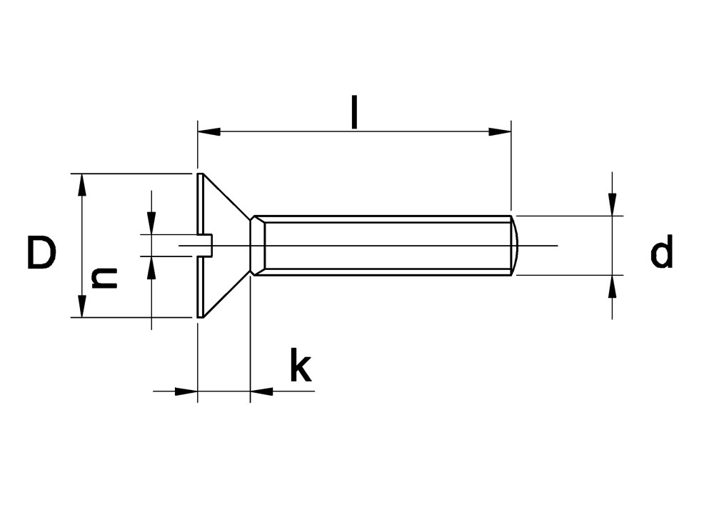 Afbeelding voor Metaalschroef verzonkenkop zaagsnede DIN 963 messing blank M 6 X 30