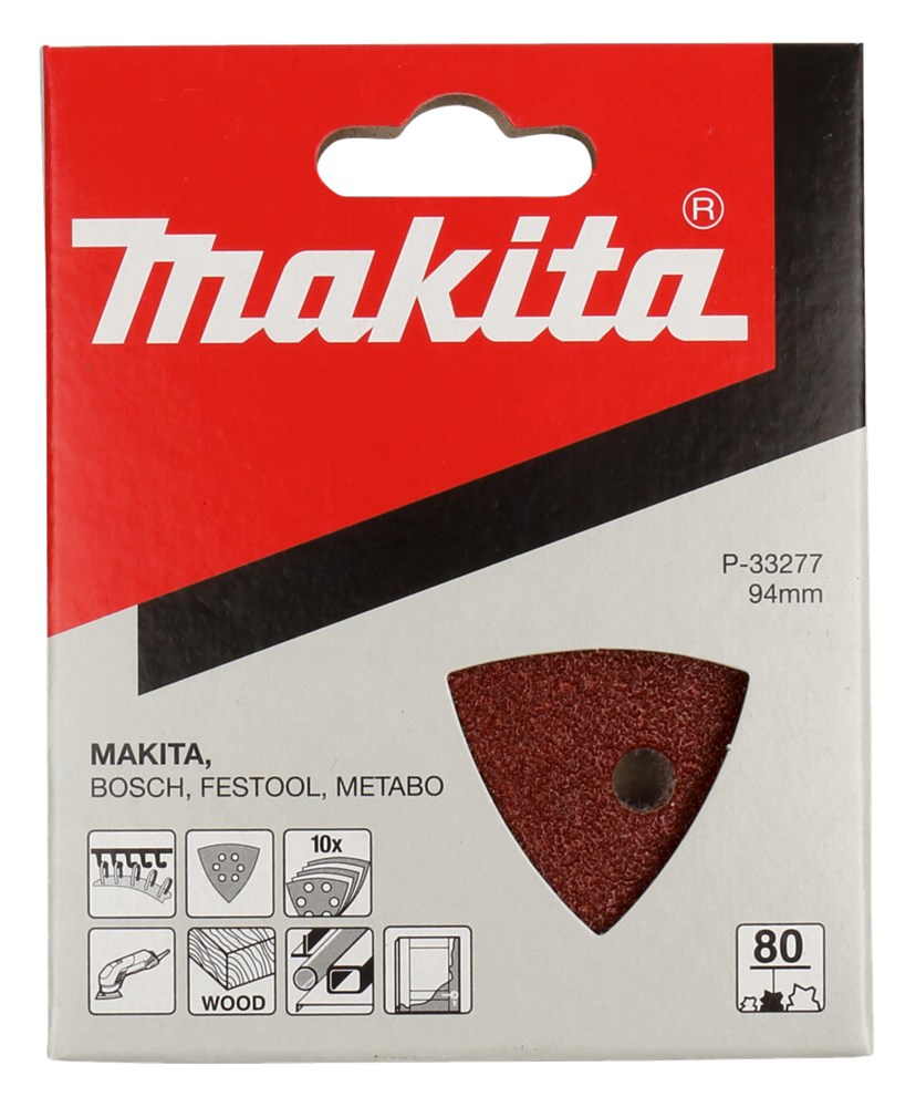 MAKITA SCHUURVEL 3-K 94MM K80 RED VELCRO P-33277