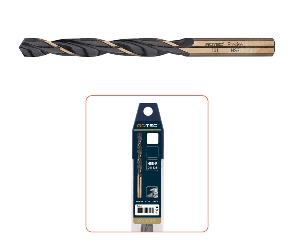 HSS-R SPIRAALBOOR, DIN 338, TYPE 'PRECISE', ø3,5 HSS-R SPIRAALBOOR, DIN 338, TYPE 'PRECISE', ø3,5