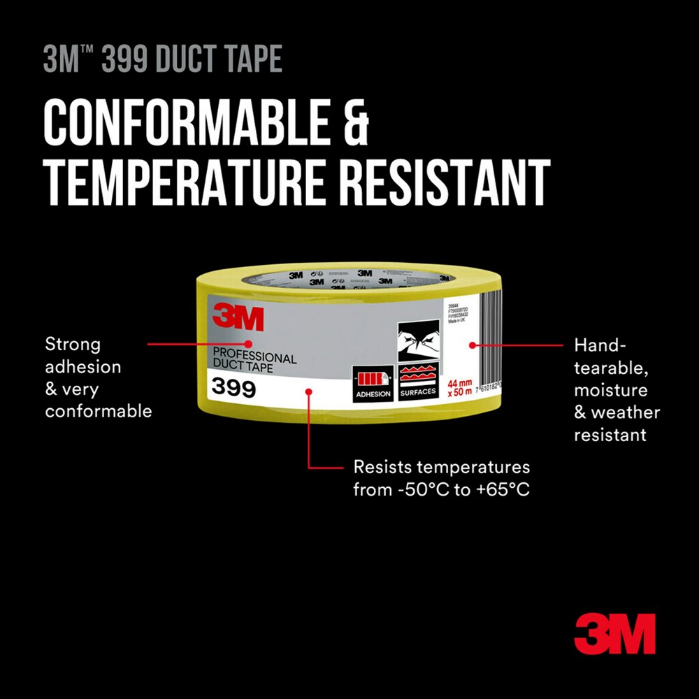 3M tape geel 399- 5570t-44mm rol 50 meter (3)