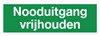 Pictogram nooduitgang vrijhouden