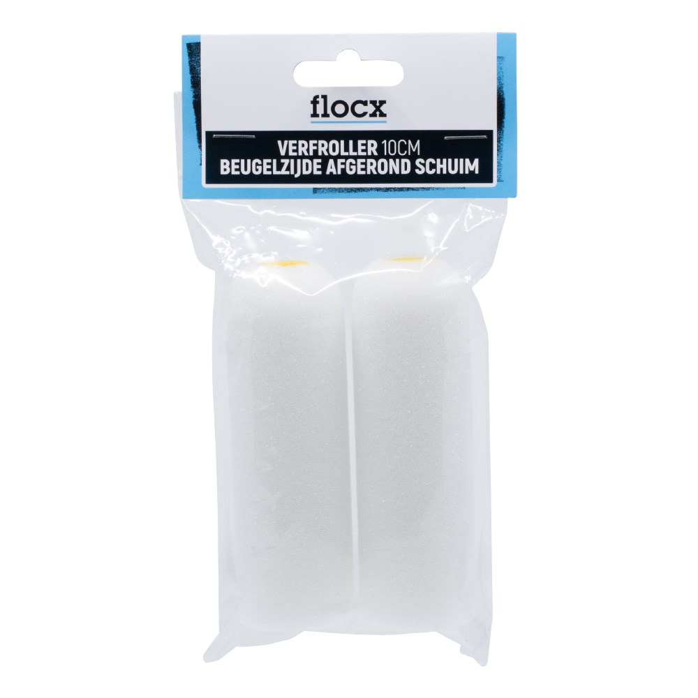 FLOCX VERFROLLER BEUGELZIJDE AFGEROND SCHUIM 10CM 2ST (1)
