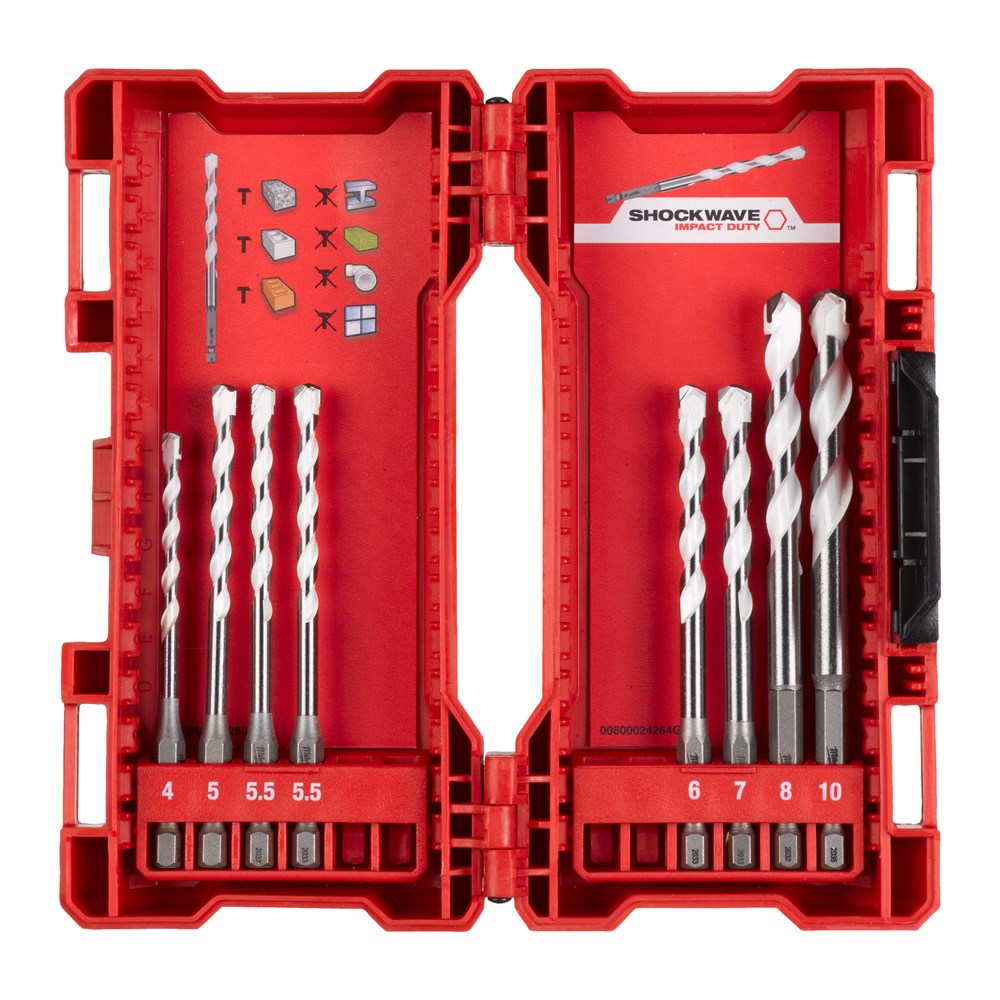 Afbeelding voor Borenset Multimateriaal Shockwave 8-delig (4/5/5,5/5,5/6/7/8/10 mm)