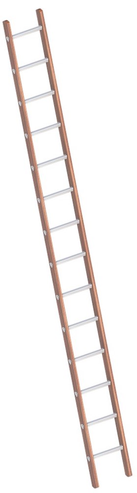 Ladder enkel, hout