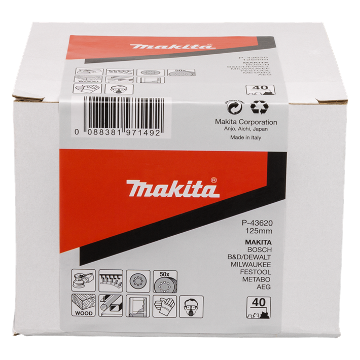 Afbeelding Makita schuurschijf k40 125 red v. 50 P-43620