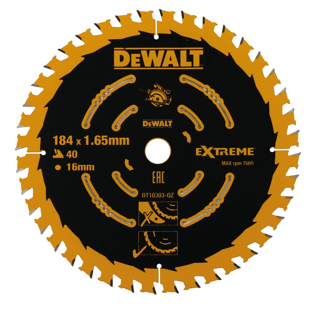 DeWalt DT10303-QZ Elite Circular Saw Blade  184mm x 16mm 40T