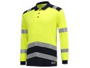 TRICORP Poloshirt lange mouw geel/blauw safety XL 203003 203003yellowinkside.png