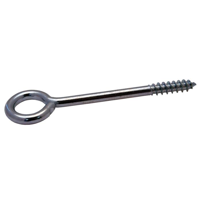 Schroefogen lang ijzer gegalvaniseerd | Screw eyes long type iron galvanized | Lange Ringschrauben Eisen glanzverzinkt | Pitons longs acier zingué